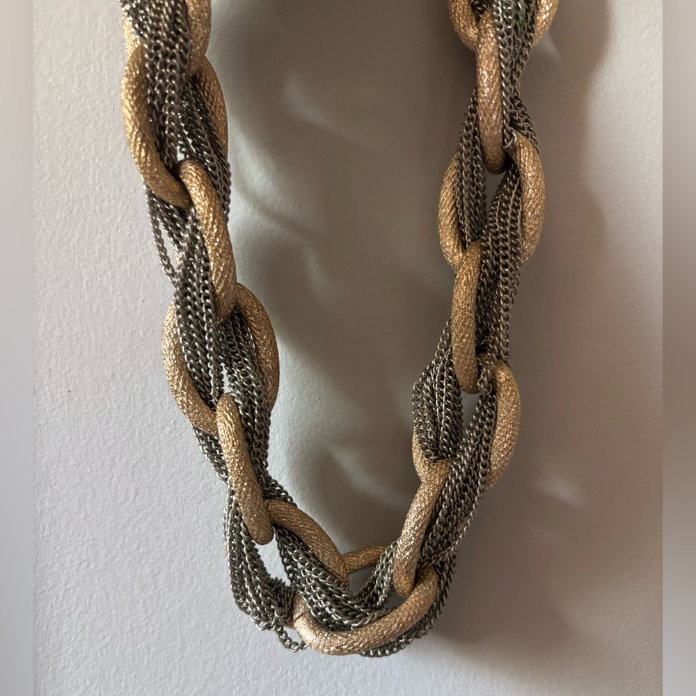 Saks Fifth Avenue Gold and Silver Layered Necklace